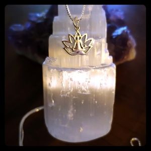 Meditation lotus flower necklace